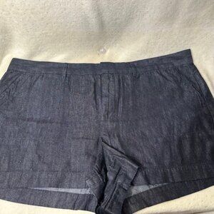Ann Taylor LOFT Denim Jean Trouser Shorts Size 34/18 Blue Casual